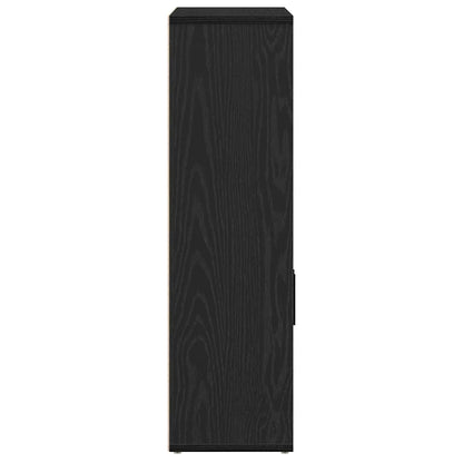 vidaXL Bookcase Black Oak 60x24x85 cm Engineered Wood
