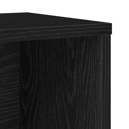 vidaXL Bookcase Black Oak 60x24x85 cm Engineered Wood