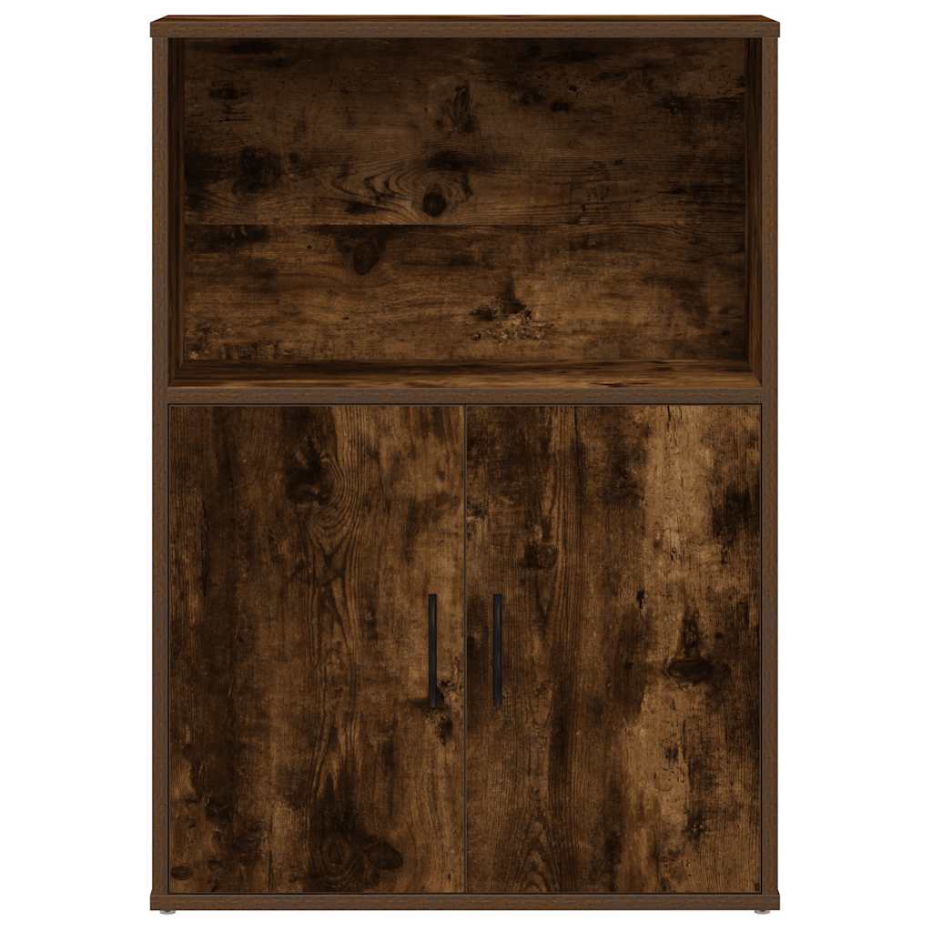 vidaXL Bookcase Smoked Oak 60x24x85 cm Engineered Wood