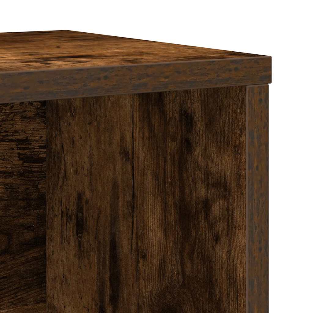 vidaXL Bookcase Smoked Oak 60x24x85 cm Engineered Wood