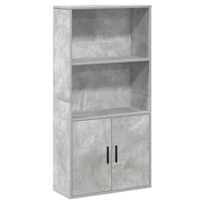 vidaXL Bookcase Concrete Grey 60x24x120 cm Engineered Wood