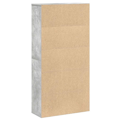 vidaXL Bookcase Concrete Grey 60x24x120 cm Engineered Wood