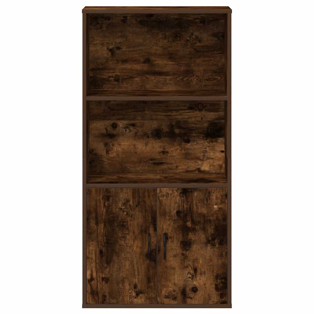 vidaXL Bookcase Smoked Oak 60x24x120 cm Engineered Wood