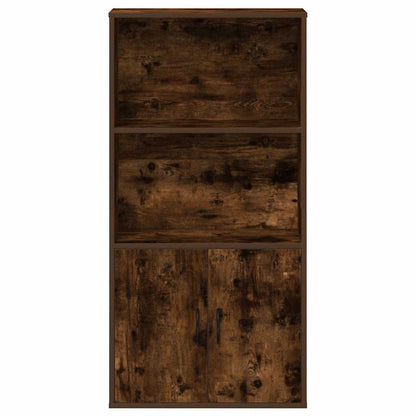 vidaXL Bookcase Smoked Oak 60x24x120 cm Engineered Wood
