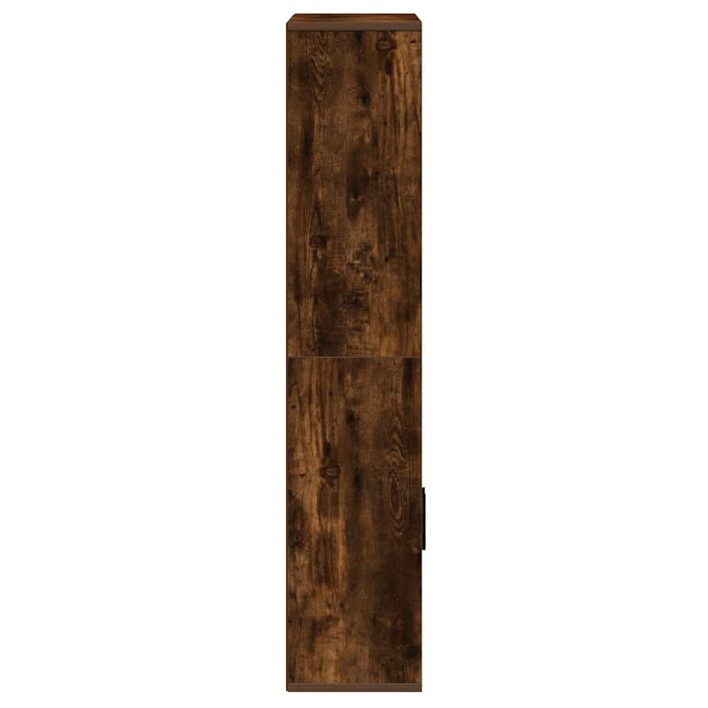 vidaXL Bookcase Smoked Oak 60x24x120 cm Engineered Wood