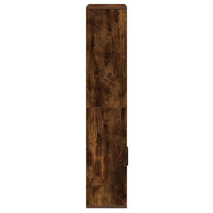 vidaXL Bookcase Smoked Oak 60x24x120 cm Engineered Wood
