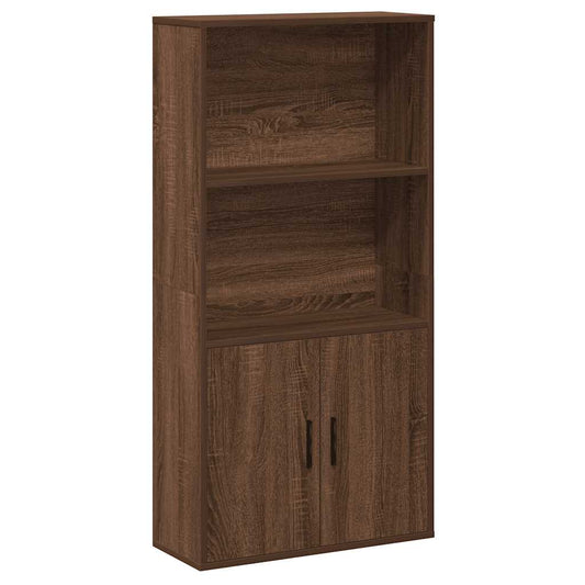 vidaXL Bookcase Brown Oak 60x24x120 cm Engineered Wood