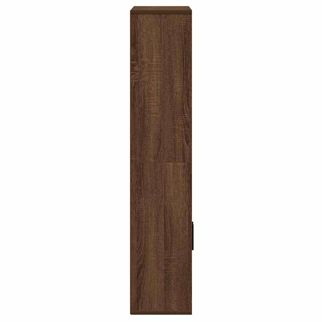 vidaXL Bookcase Brown Oak 60x24x120 cm Engineered Wood