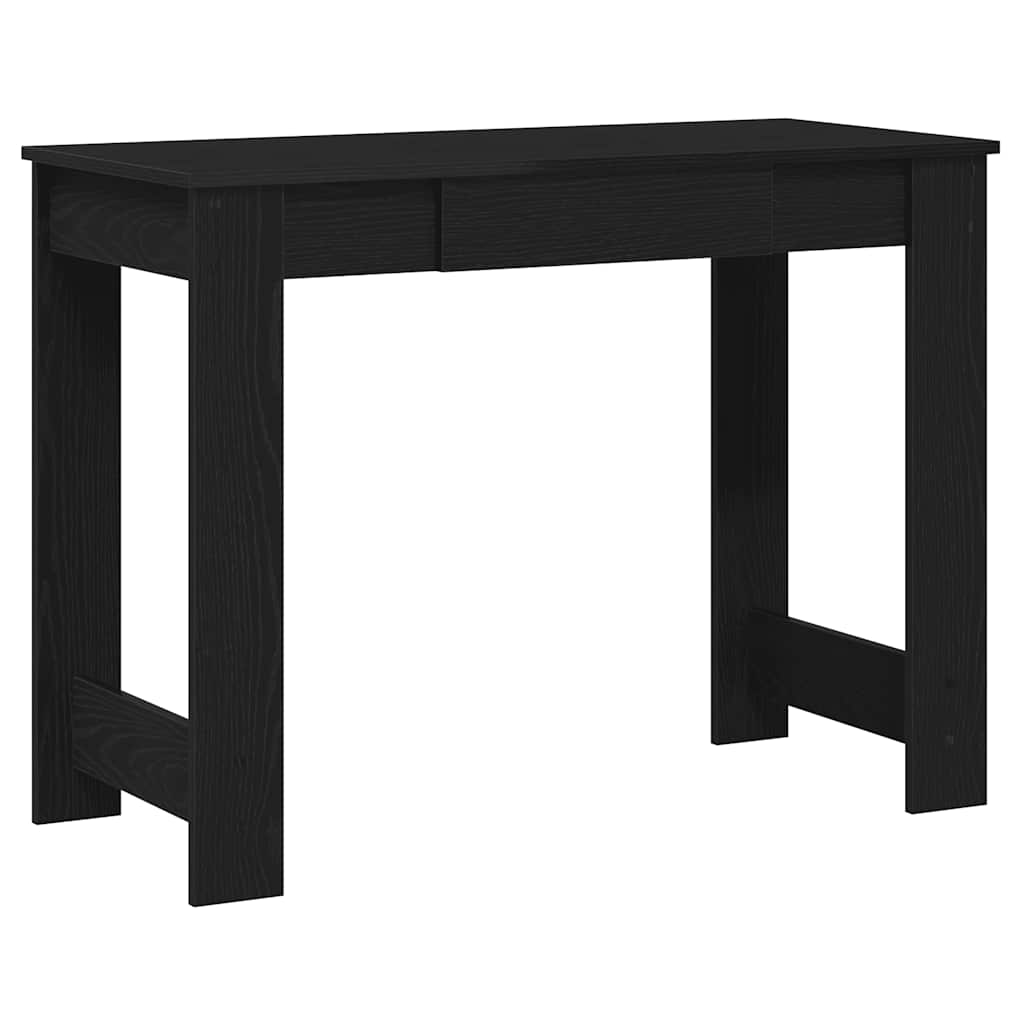 vidaXL Desk Black 100x45x75 cm Engineered Wood