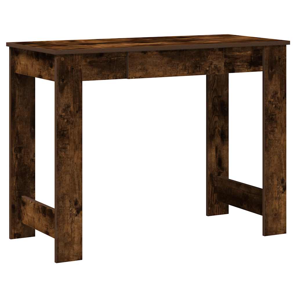 vidaXL Desk Smoked Oak 100x45x75 cm Engineered Wood