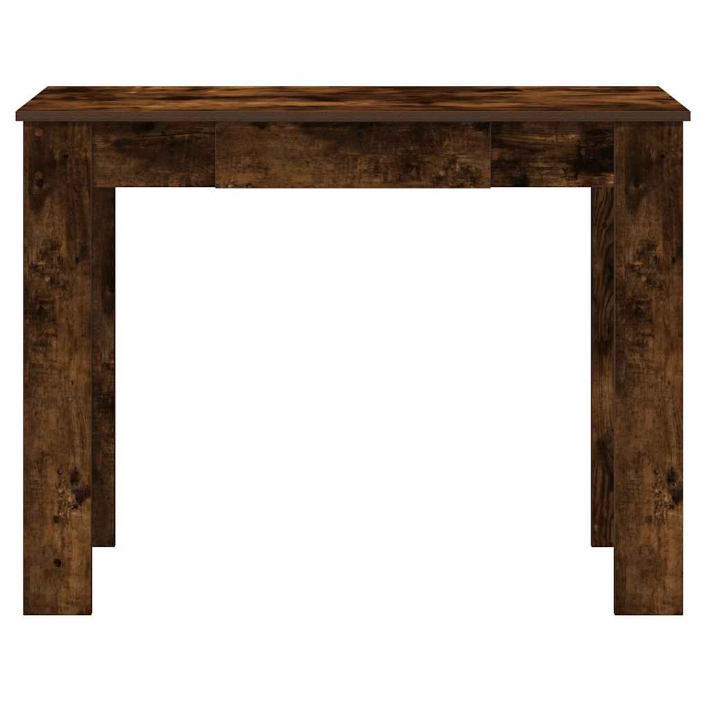 vidaXL Desk Smoked Oak 100x45x75 cm Engineered Wood