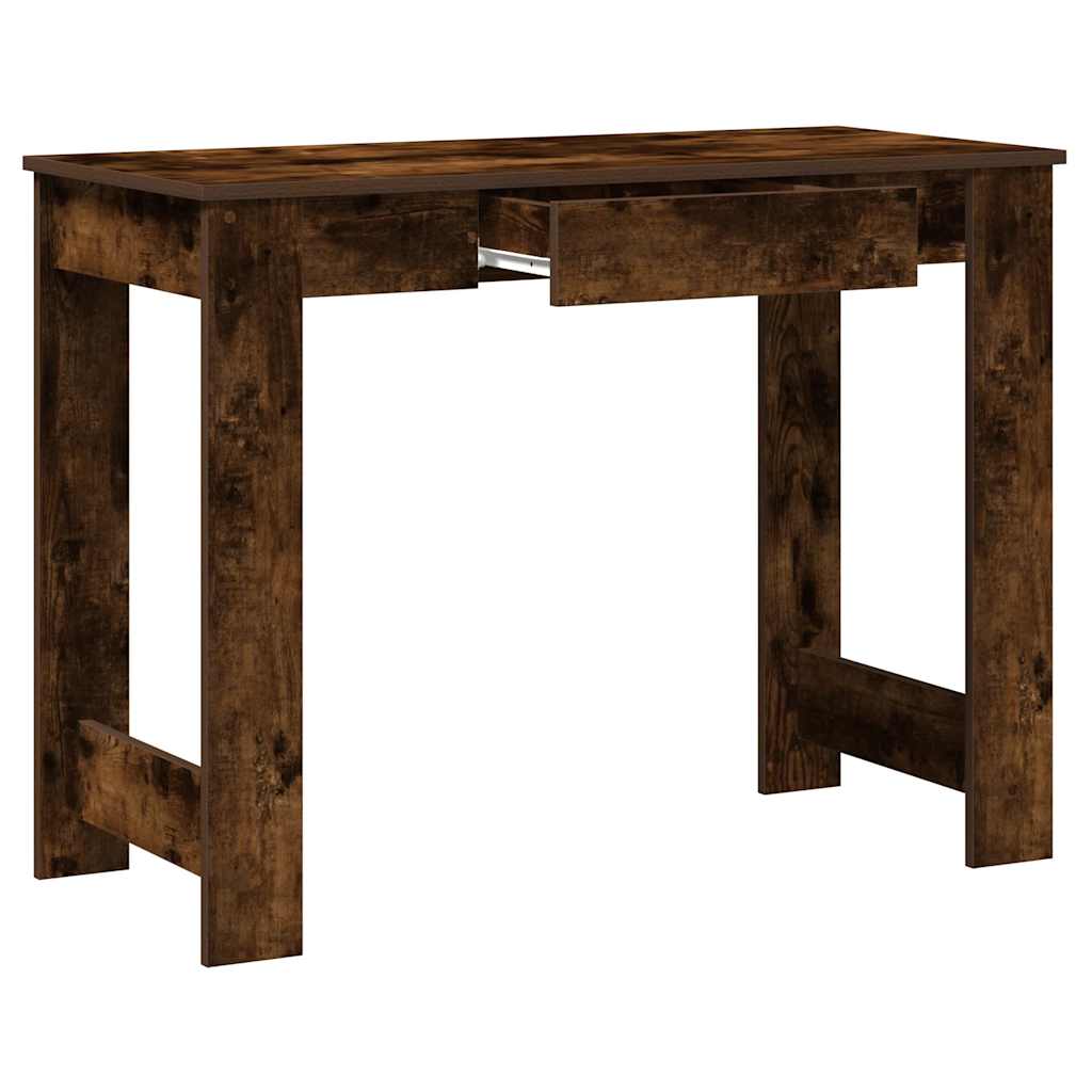 vidaXL Desk Smoked Oak 100x45x75 cm Engineered Wood