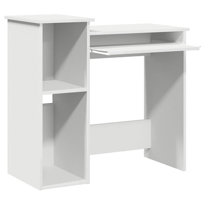 vidaXL Desk with Shelves White 84x40x78 cm Engineered Wood