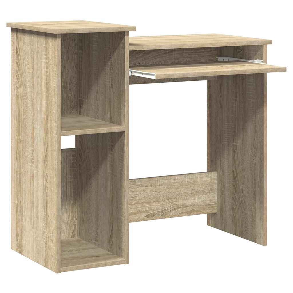 vidaXL Desk with Shelves Sonoma Oak 84x40x78 cm Engineered Wood