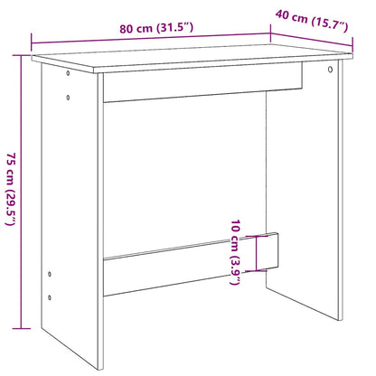 vidaXL Desk Old Wood 80x40x75 cm Engineered Wood