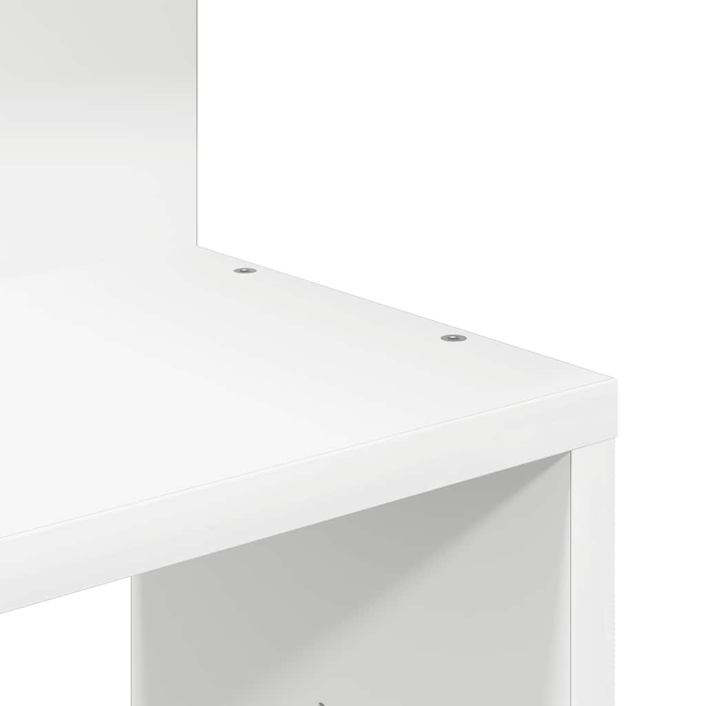 vidaXL Wall Corner Shelf White 32x32x127,5 cm Engineered Wood