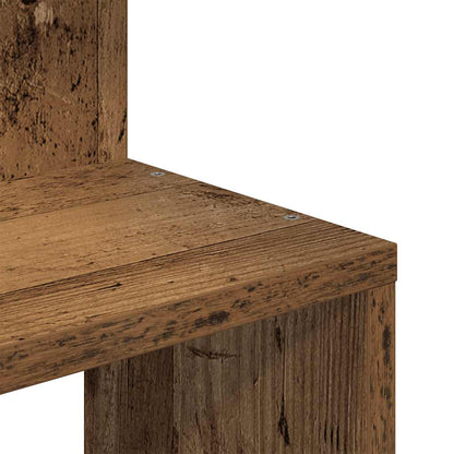 vidaXL Wall Corner Shelf Old Wood 32x32x127,5 cm Engineered Wood