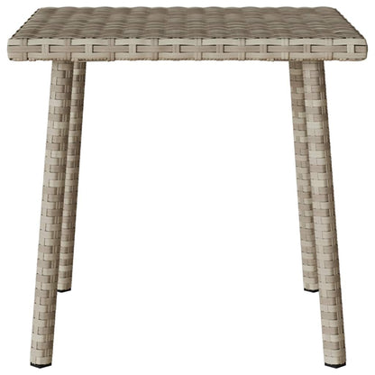 vidaXL Garden Coffee Table Rectangular Light Grey 40x40x37 cm Poly Rattan