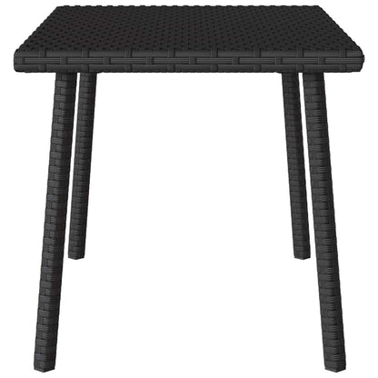 vidaXL Garden Coffee Table Rectangular Black 60x40x37 cm Poly Rattan