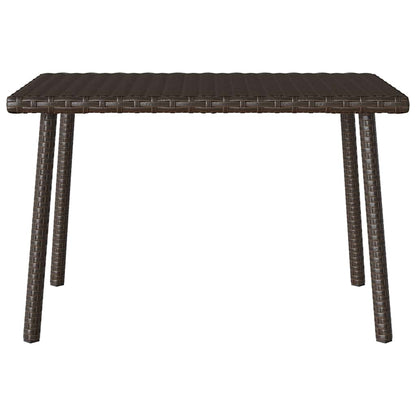 vidaXL Garden Coffee Table Rectangular Brown 60x40x37 cm Poly Rattan
