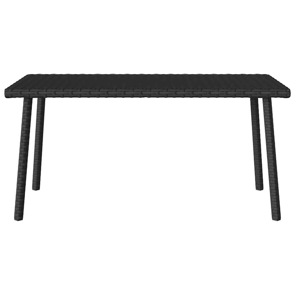 vidaXL Garden Coffee Table Rectangular Black 80x40x37 cm Poly Rattan