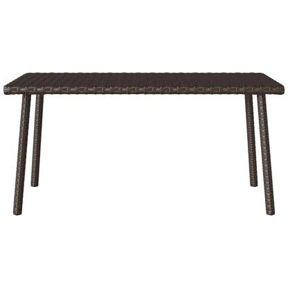 vidaXL Garden Coffee Table Rectangular Brown 80x40x37 cm Poly Rattan