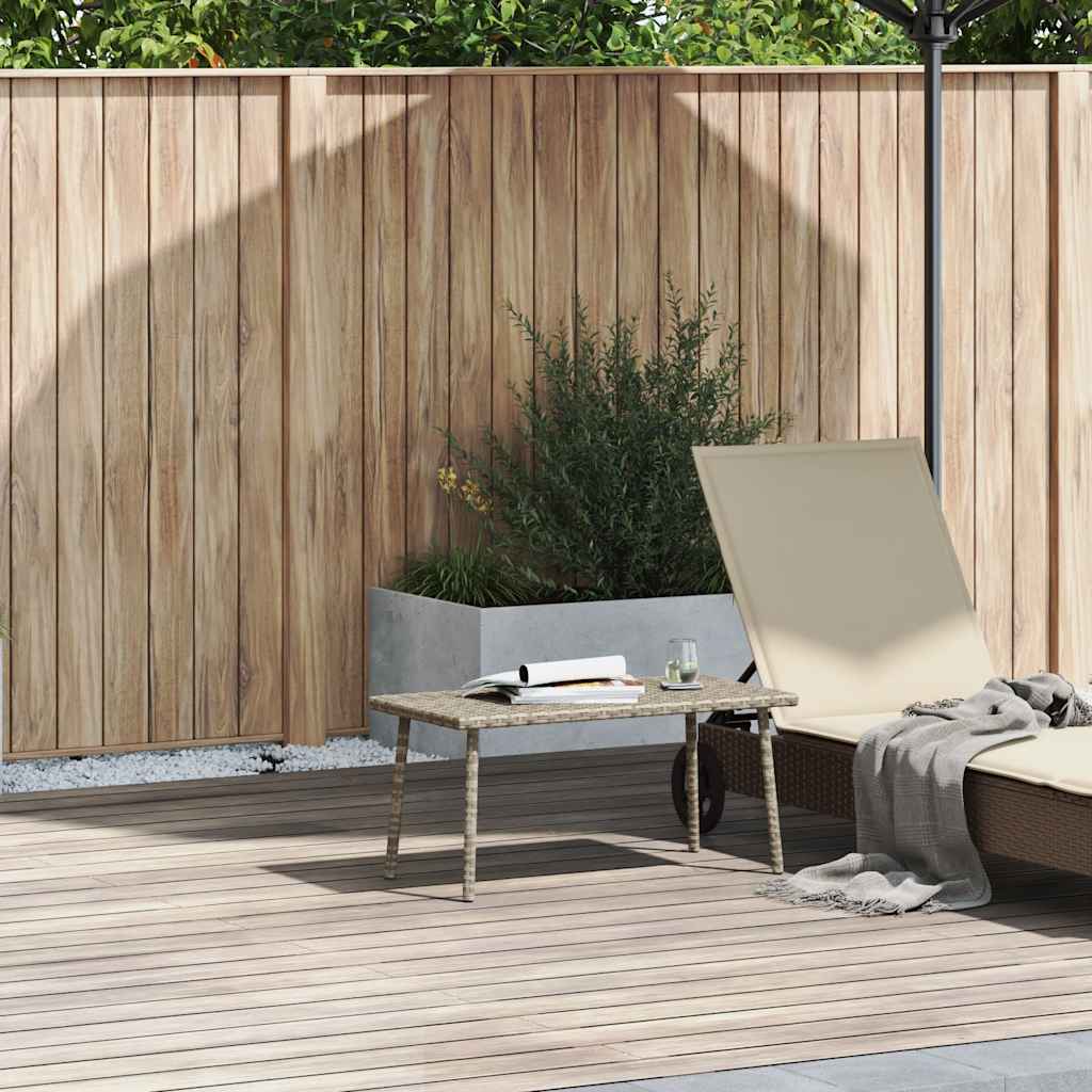 vidaXL Garden Coffee Table Rectangular Light Grey 80x40x37 cm
