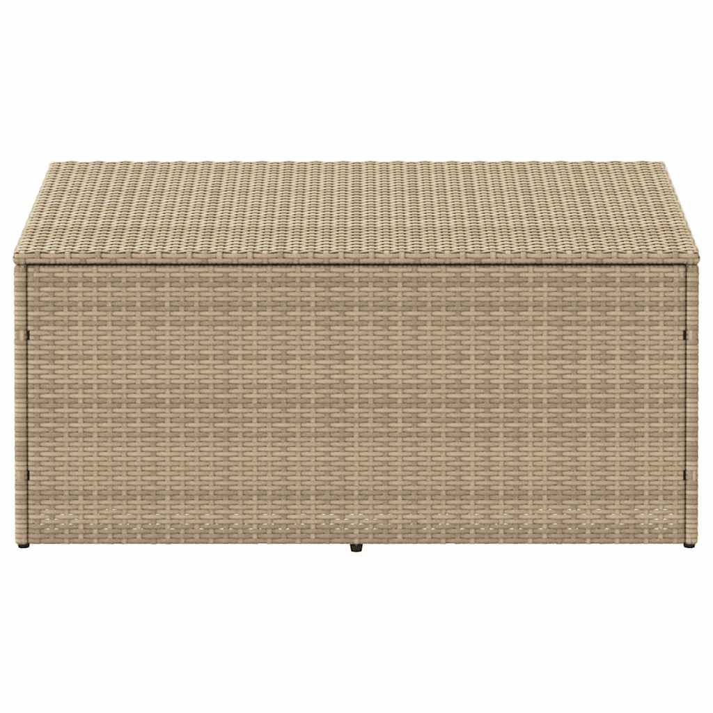 vidaXL Garden Storage Box Beige 110x50x58 cm Poly Rattan