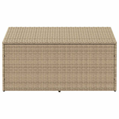vidaXL Garden Storage Box Beige 110x50x58 cm Poly Rattan