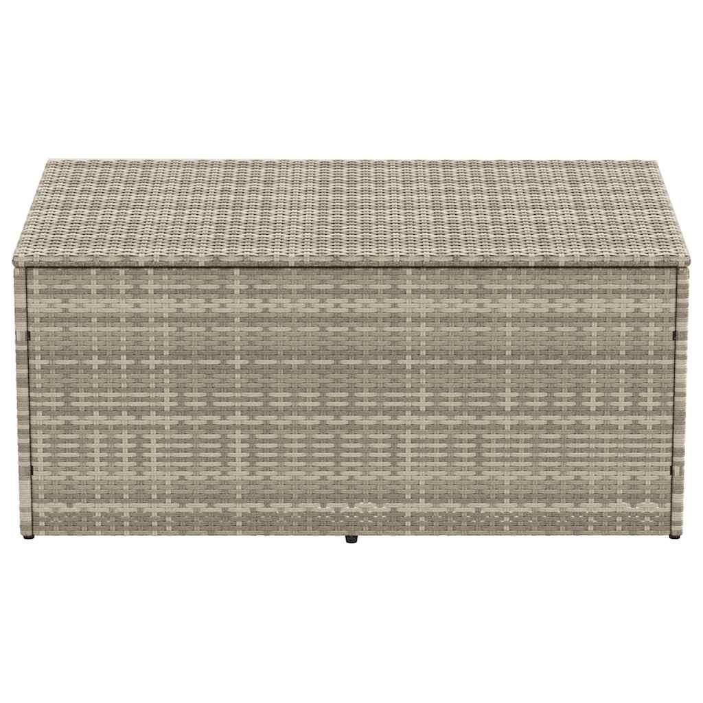 vidaXL Garden Storage Box Light Grey 110x50x58 cm Poly Rattan