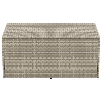 vidaXL Garden Storage Box Light Grey 110x50x58 cm Poly Rattan