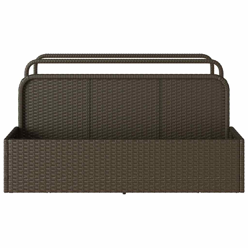 vidaXL Poolside Float Storage Brown 110x100x57 cm Poly Rattan