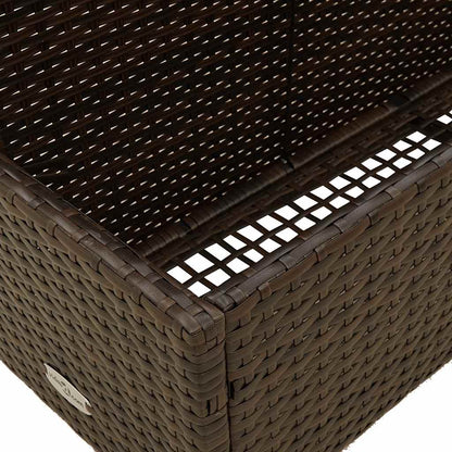vidaXL Poolside Float Storage Brown 110x100x57 cm Poly Rattan