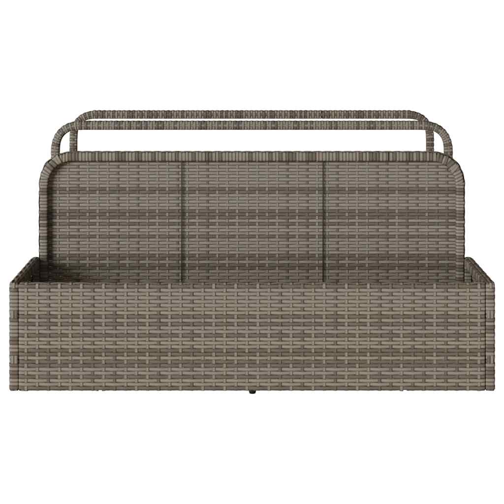 vidaXL Poolside Float Storage Grey 110x100x57 cm Poly Rattan