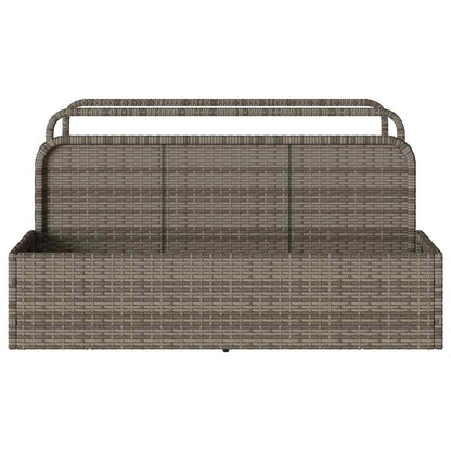 vidaXL Poolside Float Storage Grey 110x100x57 cm Poly Rattan