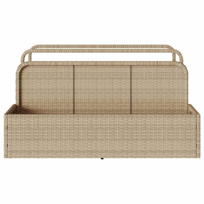 vidaXL Poolside Float Storage Beige 110x100x57 cm Poly Rattan