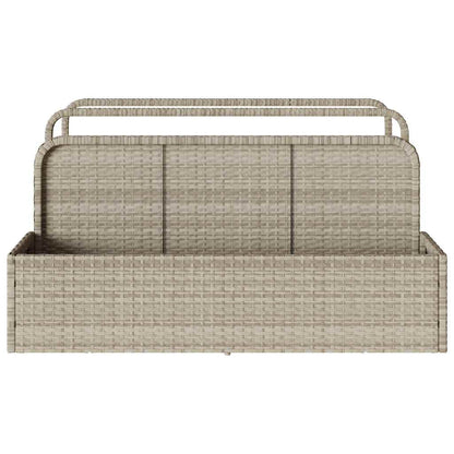 vidaXL Poolside Float Storage Light Grey 110x100x57 cm Poly Rattan