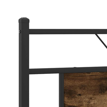 vidaXL Metal Bed Frame without Mattress Smoked Oak 183x213 cm