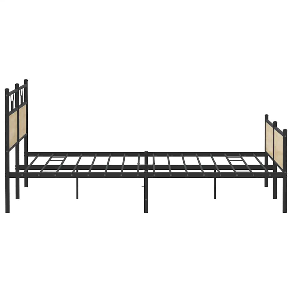vidaXL Metal Bed Frame without Mattress Sonoma Oak 200x200 cm