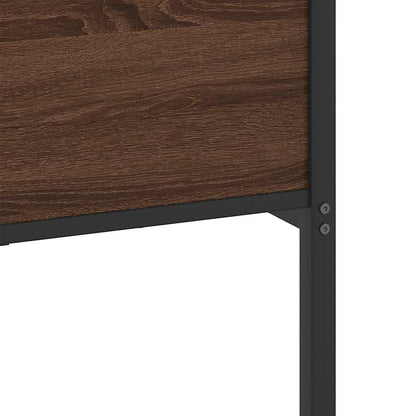 vidaXL Metal Bed Frame without Mattress Brown Oak 183x213 cm