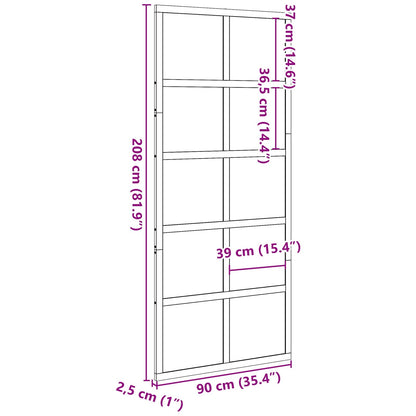 vidaXL Barn Door Wax brown 90 x 208 cm Solid Pine Wood