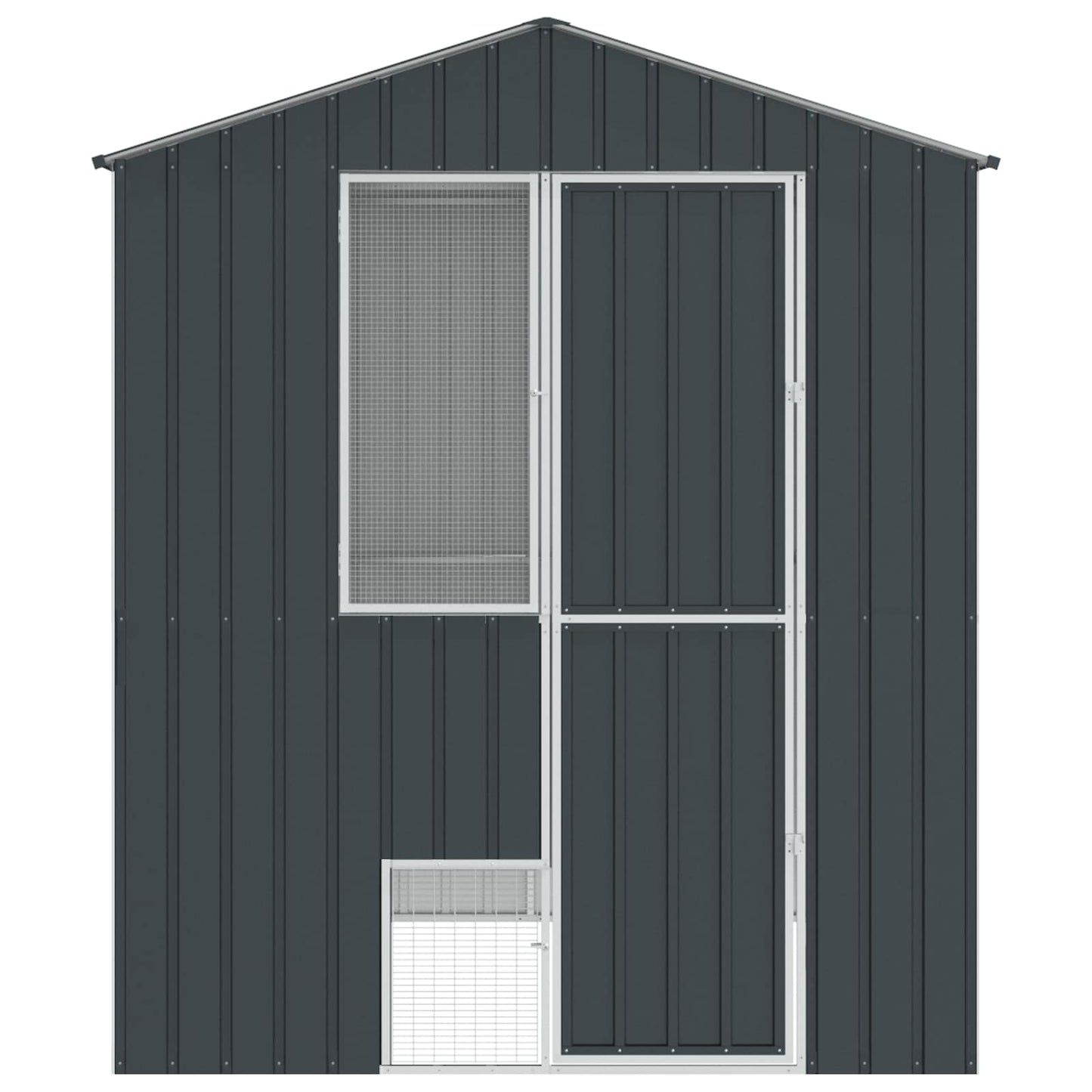 vidaXL Bird Cage Anthracite 215 x 210 x 247 cm Galvanised Steel
