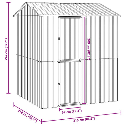 vidaXL Bird Cage Anthracite 215 x 210 x 247 cm Galvanised Steel