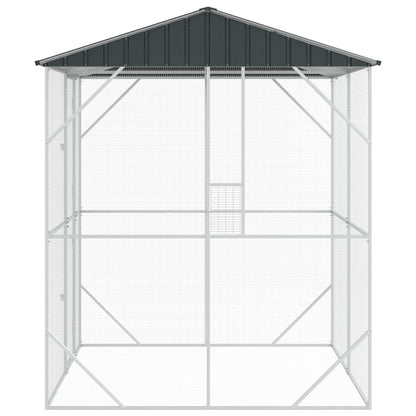 vidaXL Bird Cage Anthracite 215 x 208 x 247 cm Galvanised Steel