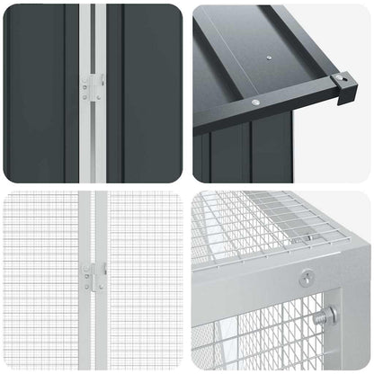vidaXL Bird Cage Anthracite 621 x 208 x 247 cm Galvanised Steel