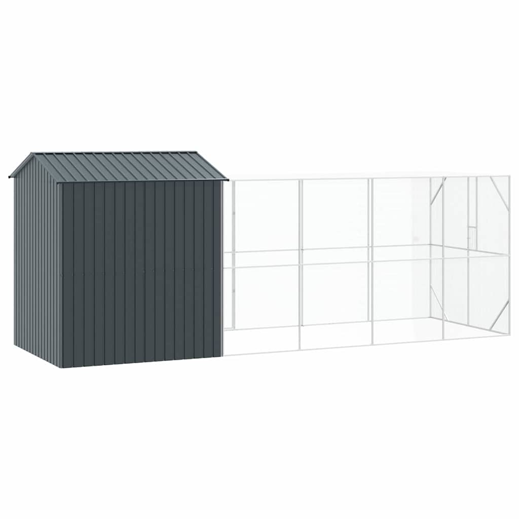 vidaXL Bird Cage Anthracite 621 x 208 x 247 cm Galvanised Steel