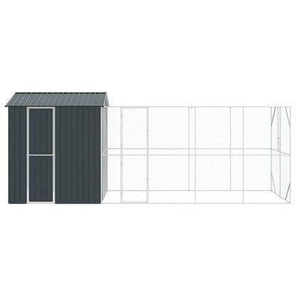 vidaXL Bird Cage Anthracite 621 x 208 x 247 cm Galvanised Steel