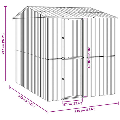 vidaXL Bird Cage Anthracite 215 x 310 x 247 cm Galvanised Steel