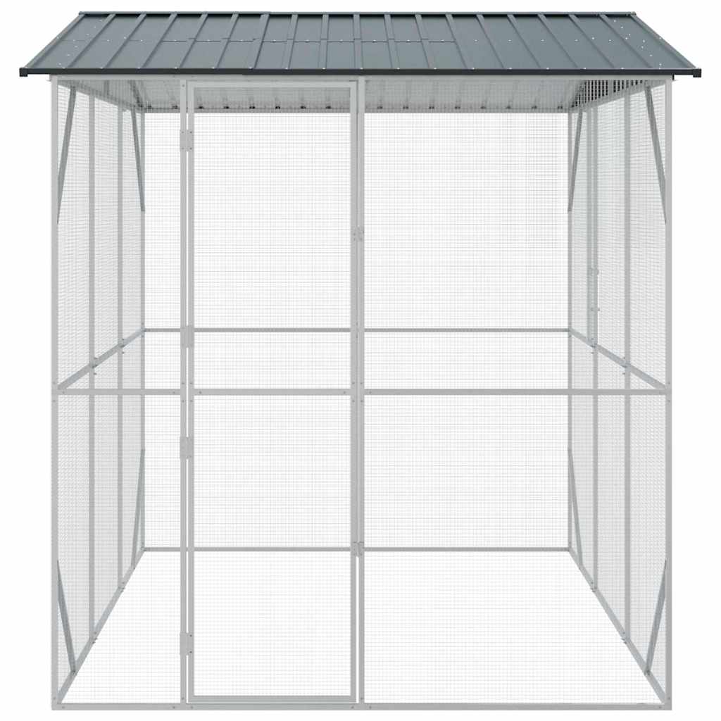 vidaXL Bird Cage Anthracite 227 x 310 x 247 cm Galvanised Steel