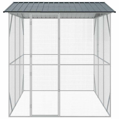 vidaXL Bird Cage Anthracite 227 x 310 x 247 cm Galvanised Steel